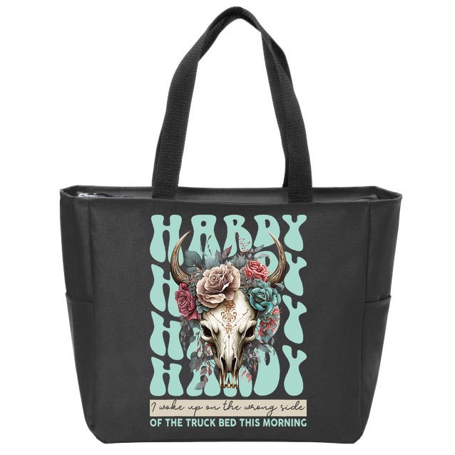 Funny Hardy I Woke Up On The Wrong Side Of The Truck Bed Zip Tote Bag