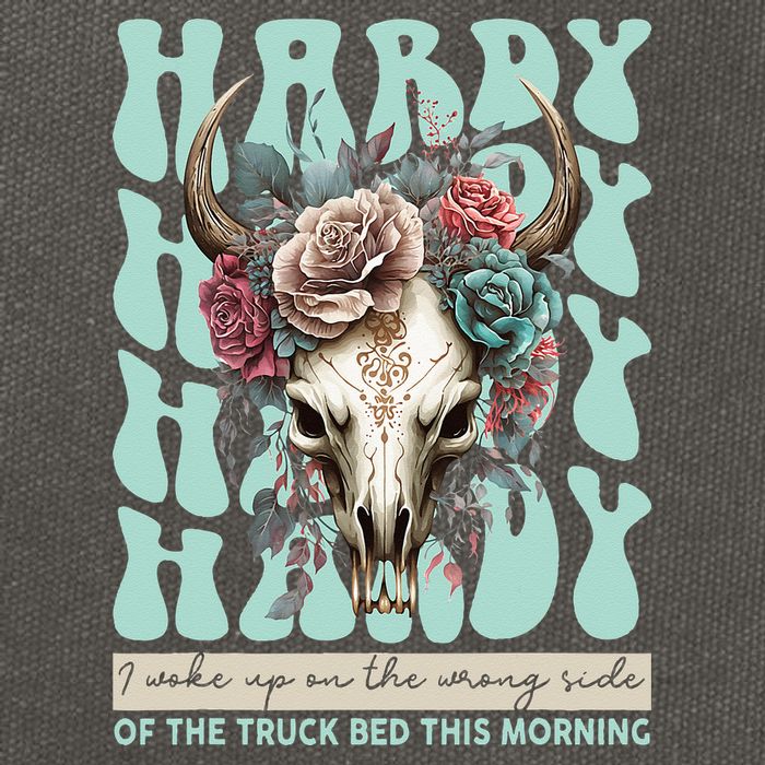 Funny Hardy I Woke Up On The Wrong Side Of The Truck Bed Cotton Canvas Backpack