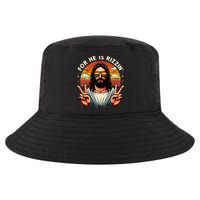 For He Is Rizzen Jesus Is Rizzen Christian Jesus Jokes Cool Comfort Performance Bucket Hat