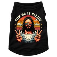 For He Is Rizzen Jesus Is Rizzen Christian Jesus Jokes Doggie Tank