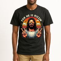 For He Is Rizzen Jesus Is Rizzen Christian Jesus Jokes Tall T-Shirt