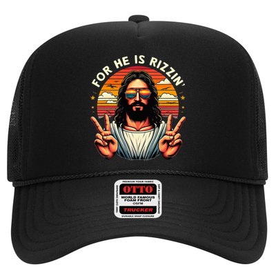 For He Is Rizzen Jesus Is Rizzen Christian Jesus Jokes Hat