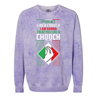 Funny Humor Italian Quote Slang Fun Italy Sayings Jokes Puns Colorblast Crewneck Sweatshirt