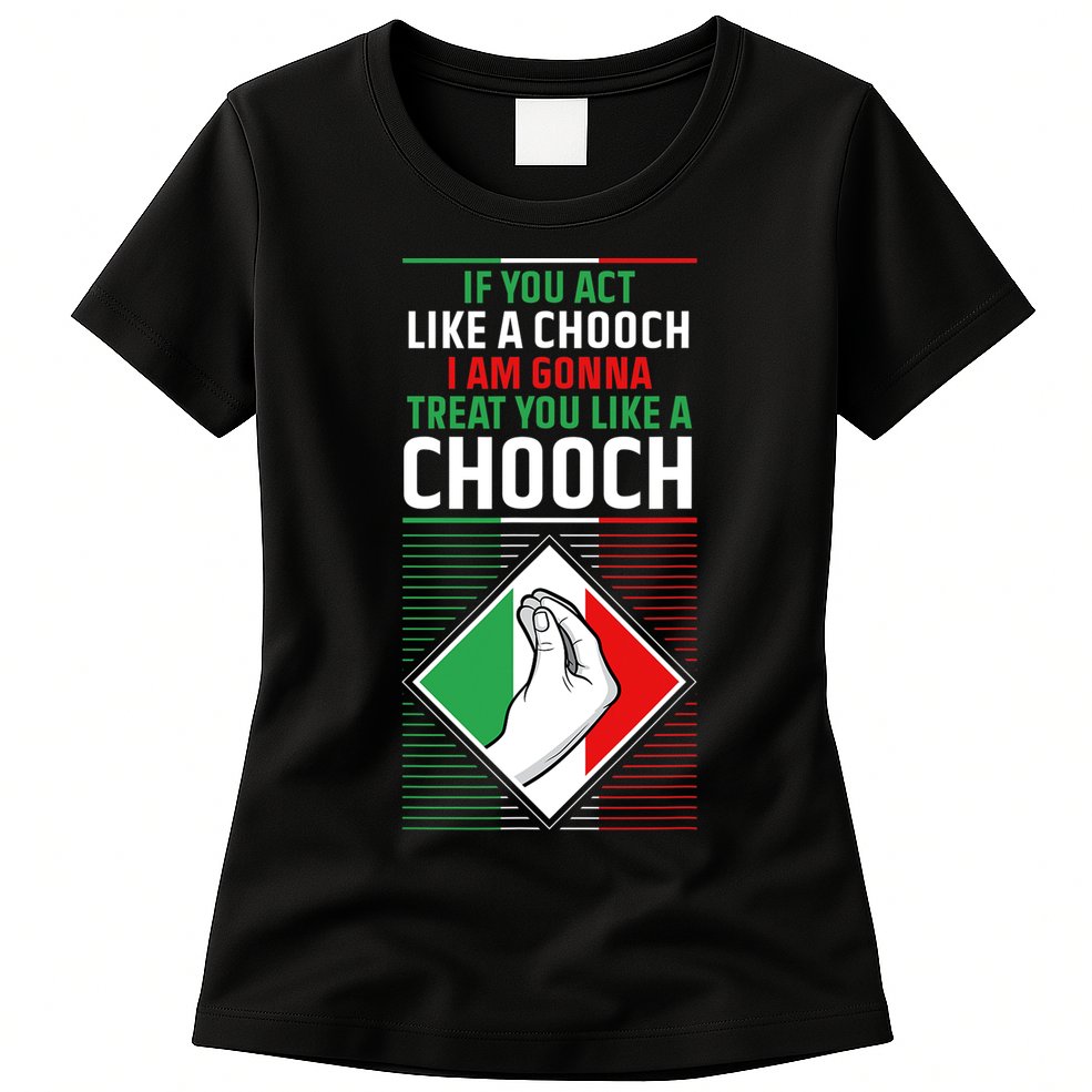 Funny Humor Italian Quote Slang Fun Italy Sayings Jokes Puns Womens T-Shirt