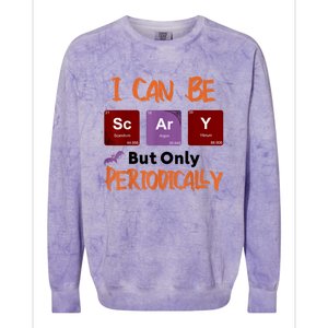 Funny Halloween I Can Be Scary But Only Periodically Colorblast Crewneck Sweatshirt