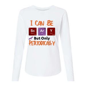 Funny Halloween I Can Be Scary But Only Periodically Womens Cotton Relaxed Long Sleeve T-Shirt