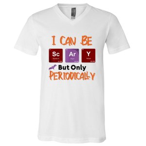 Funny Halloween I Can Be Scary But Only Periodically V-Neck T-Shirt