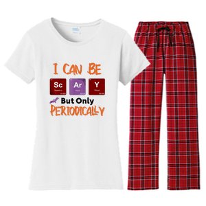 Funny Halloween I Can Be Scary But Only Periodically Women's Flannel Pajama Set