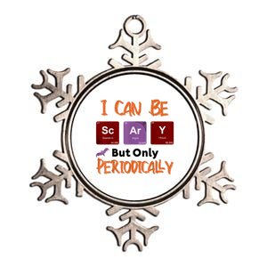 Funny Halloween I Can Be Scary But Only Periodically Metallic Star Ornament