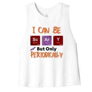 Funny Halloween I Can Be Scary But Only Periodically Women's Racerback Cropped Tank