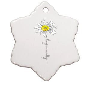 funny Happiness Is Being An Omi Daisy Mother's Day Ceramic Star Ornament