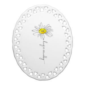 funny Happiness Is Being An Omi Daisy Mother's Day Ceramic Oval Ornament