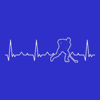 Funny Heartbeat Ice Hockey Player Puck Funny Gift Button