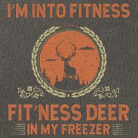 Funny Hunting IM Into Fitness Deer Freezer Hunter Dad Cotton Canvas Backpack