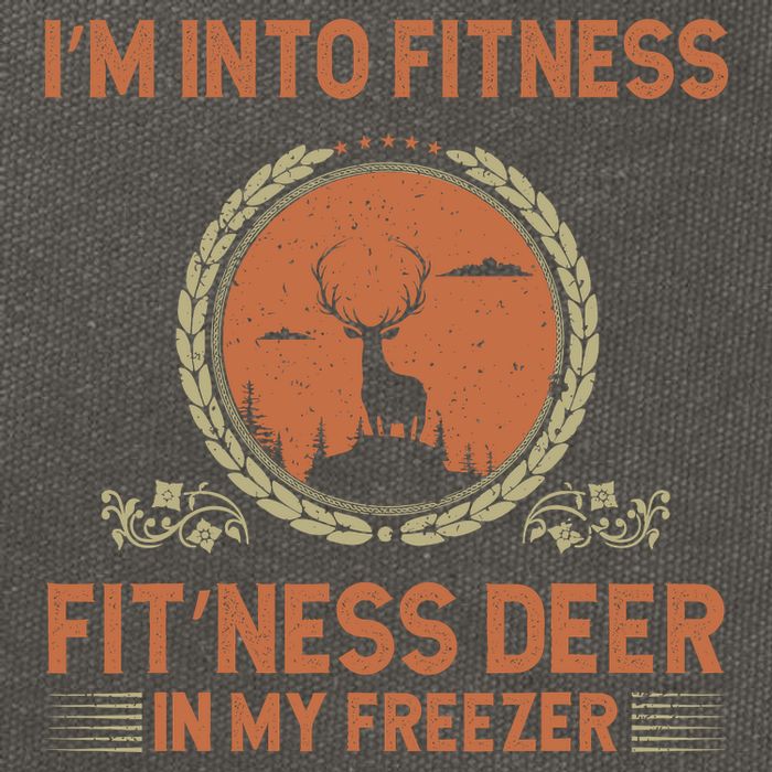 Funny Hunting IM Into Fitness Deer Freezer Hunter Dad Cotton Canvas Backpack