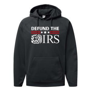 Funny Humor Irs Defund The Irs Performance Fleece Hoodie