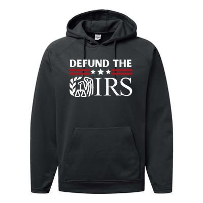 Funny Humor Irs Defund The Irs Performance Fleece Hoodie