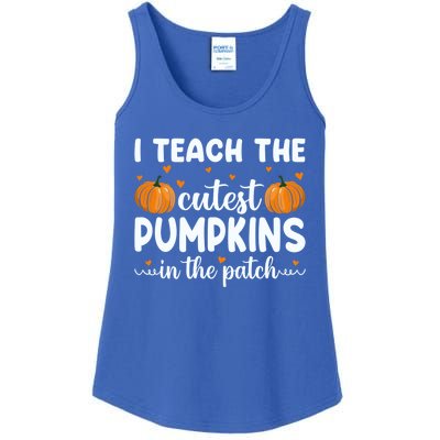 Funny Halloween I Teach The Cutest Pumpkins In The Patch Gift Ladies Essential Tank