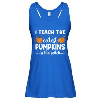 Funny Halloween I Teach The Cutest Pumpkins In The Patch Gift Ladies Essential Flowy Tank