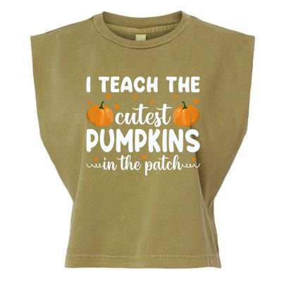 Funny Halloween I Teach The Cutest Pumpkins In The Patch Gift Garment-Dyed Women's Muscle Tee