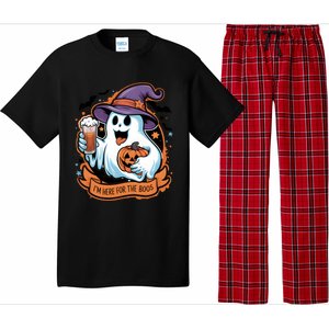 Funny Halloween IM Just Here For The Boos Beer Lover Pajama Set