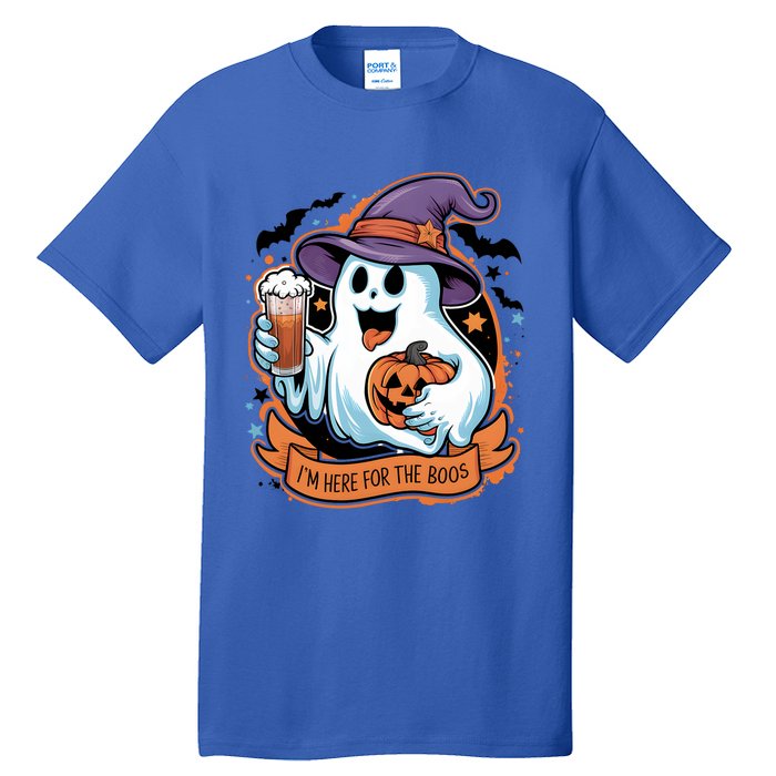 Funny Halloween IM Just Here For The Boos Beer Lover Tall T-Shirt