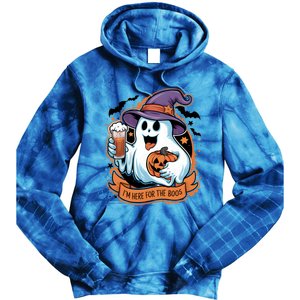 Funny Halloween IM Just Here For The Boos Beer Lover Tie Dye Hoodie