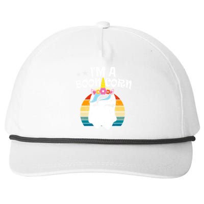 Funny Halloween Im A Boonicorn Unicorn Ghost Cute Gift Snapback Five-Panel Rope Hat