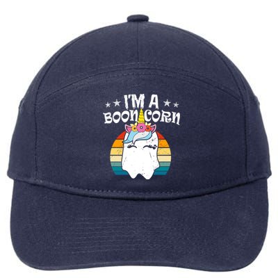 Funny Halloween Im A Boonicorn Unicorn Ghost Cute Gift 7-Panel Snapback Hat