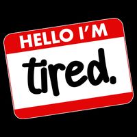 Funny Hello I'm Tired Name Tag Drawstring Bag