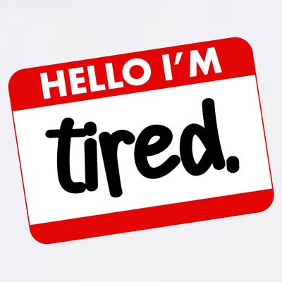 Funny Hello I'm Tired Name Tag T-Shirt