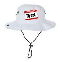 Funny Hello I'm Tired Name Tag Bucket Hat