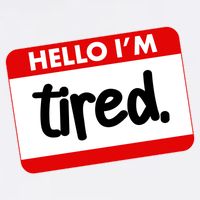 Funny Hello I'm Tired Name Tag Mousepad