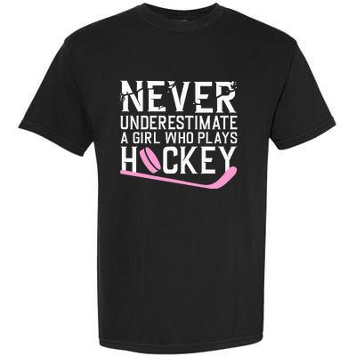 Funny Hockey Ice Hockey Player Hockey Lovers Garment-Dyed Heavyweight T-Shirt