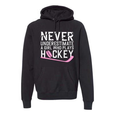 Funny Hockey Ice Hockey Player Hockey Lovers Premium Hoodie