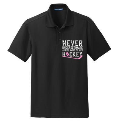 Funny Hockey Ice Hockey Player Hockey Lovers Dry Zone Grid Polo