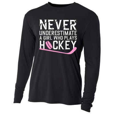 Funny Hockey Ice Hockey Player Hockey Lovers Cooling Performance Long Sleeve Crew