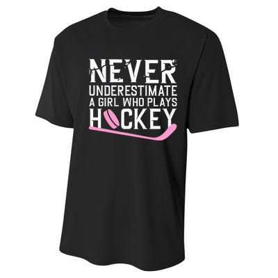 Funny Hockey Ice Hockey Player Hockey Lovers Performance Sprint T-Shirt