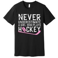 Funny Hockey Ice Hockey Player Hockey Lovers Premium T-Shirt