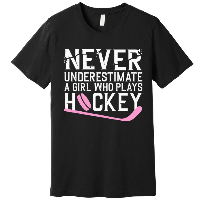 Funny Hockey Ice Hockey Player Hockey Lovers Premium T-Shirt