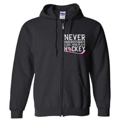 Funny Hockey Ice Hockey Player Hockey Lovers Full Zip Hoodie