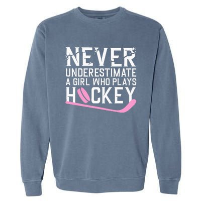 Funny Hockey Ice Hockey Player Hockey Lovers Garment-Dyed Sweatshirt