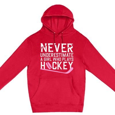 Funny Hockey Ice Hockey Player Hockey Lovers Premium Pullover Hoodie