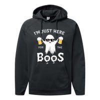 Funny Halloween IM Just Here For The Boos Performance Fleece Hoodie