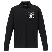 Funny Halloween IM Just Here For The Boos Performance Long Sleeve Polo