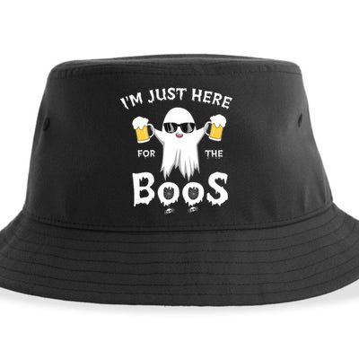 Funny Halloween IM Just Here For The Boos Sustainable Bucket Hat