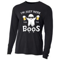 Funny Halloween IM Just Here For The Boos Cooling Performance Long Sleeve Crew