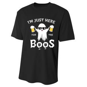 Funny Halloween IM Just Here For The Boos Performance Sprint T-Shirt