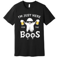 Funny Halloween IM Just Here For The Boos Premium T-Shirt