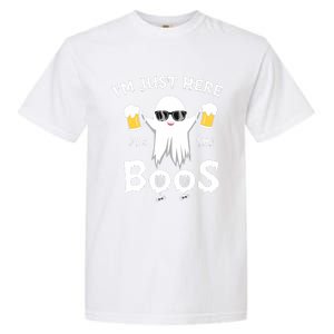 Funny Halloween IM Just Here For The Boos Garment-Dyed Heavyweight T-Shirt